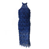 Elegant Sequins Evening Party Mesh Runway Tassels Woman Fringe Dress - Afro Fashion Hive