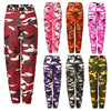 Camouflage Print Tooling Denim Eye-Catching Casual Harem Pants - Afro Fashion Hive