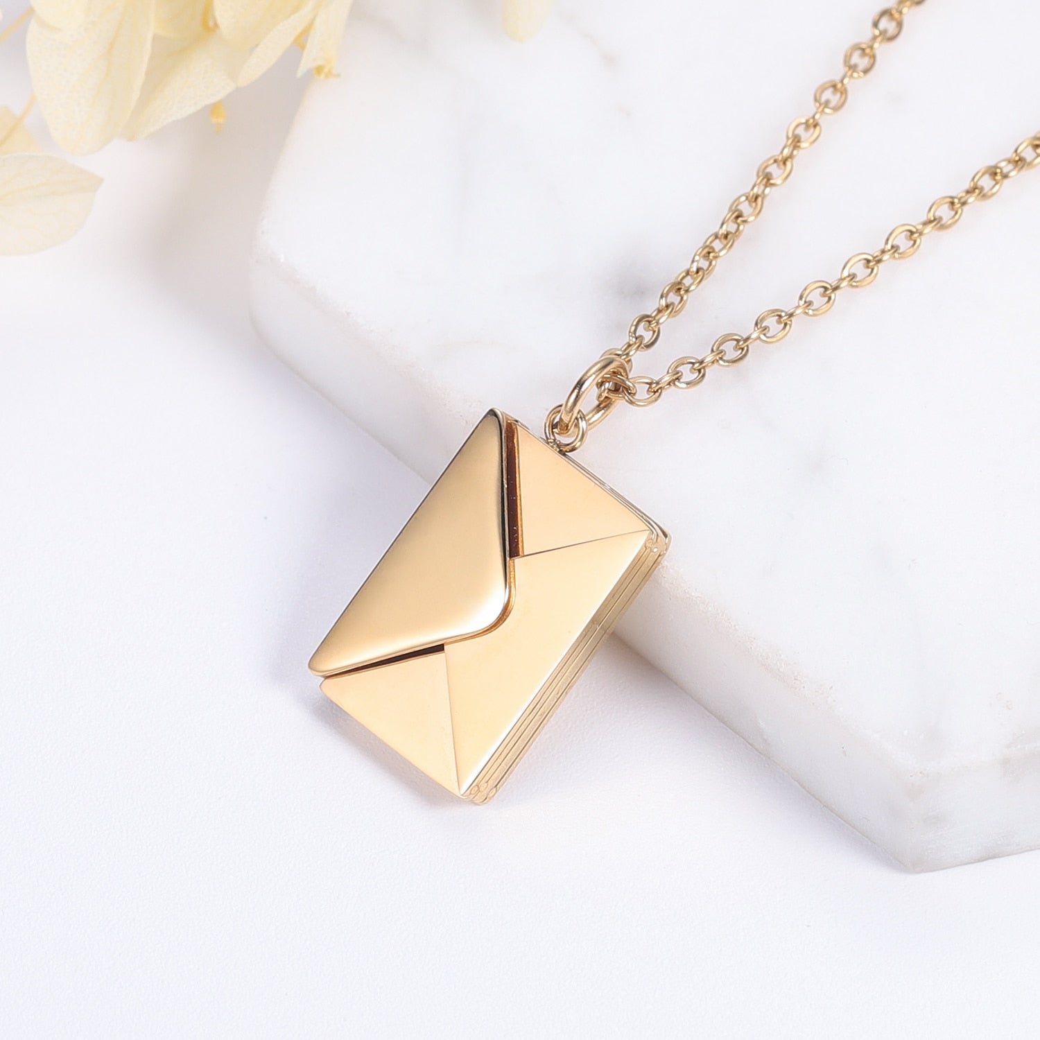 Love Letter Envelope Customized Stainless Steel Pendant Necklace - Afro Fashion Hive