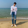 Men's Ripped Korean Version Of The Trend Of Straight Loose Pants Summer Jeans - Afro Fashion Hive