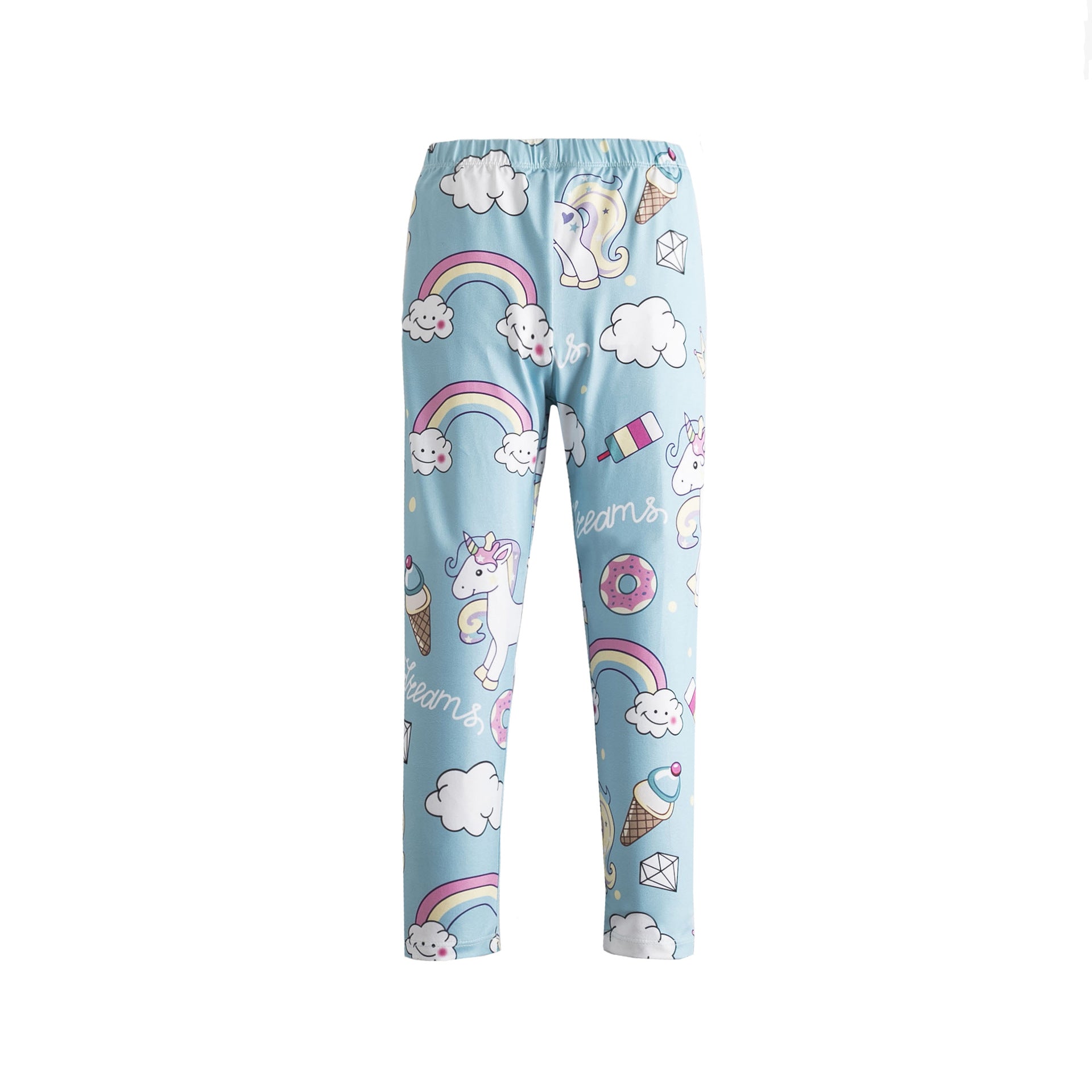 Girls Spring And Summer Casual Printing Cartoon Anime Leggings - Afro Fashion Hive